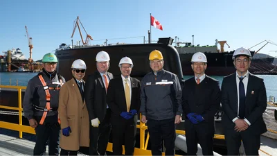 차세대 잠수함 사업 입찰 앞두고 캐나다 온타리오주 장관, 한화오션 거제사업장 방문