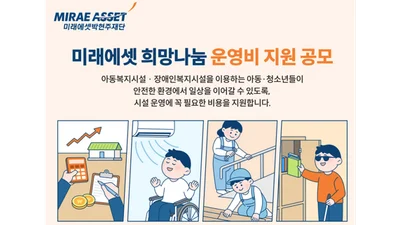 미래에셋박현주재단, 아동복지시설 대상 희망나눔 공모사업 