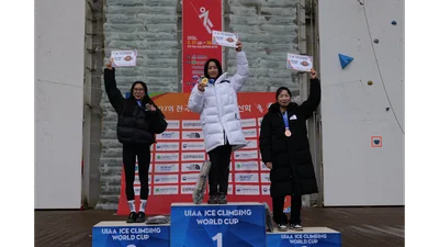 신운선, 전국동계체전 아이스클라이밍 3연패