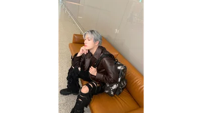 에이티즈 민기, MCM 공항패션 선보여