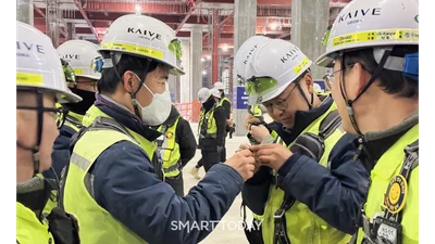 ‘굿모닝 인사 한마디’ ...반도건설, 건설현장 안전문화 캠페인 전개