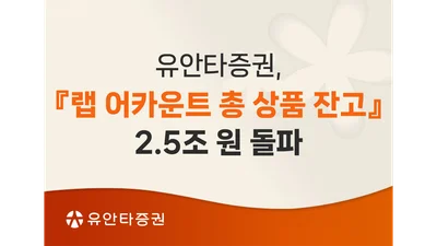 유안타증권, 랩어카운트 잔고 2.5조 돌파
