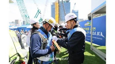  대우건설, 서울 도심 현장서 안전 캠페인…“추락사고 근절”