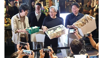 최태원·젠슨황, 저녁 깐부회동…SK그룹 경영진도 참석