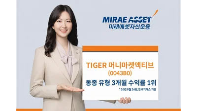 미래에셋 ‘TIGER머니마켓액티브’, 3개월 연환산 수익률 3.50%
