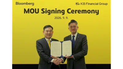 KB금융, 블룸버그와 글로벌 자본시장 협력 강화