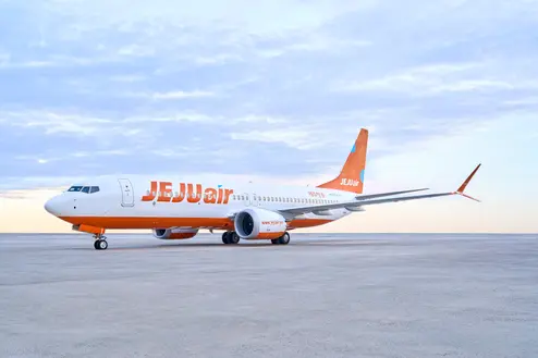 제주항공 B737-8 항공기. 제주항공