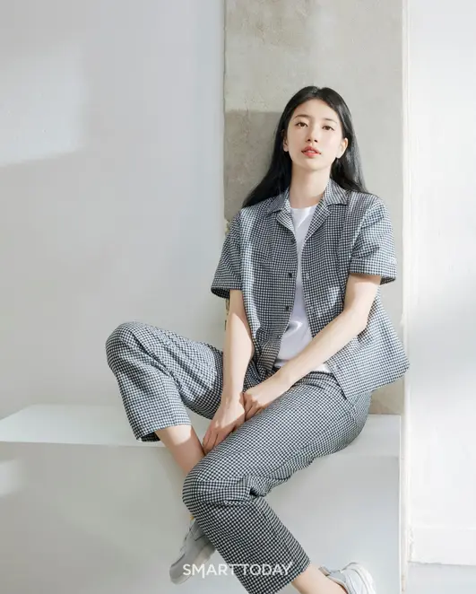  냉감 기능 더한 ‘시원서커 반팔 셔츠 셋업’ (사진=K2)