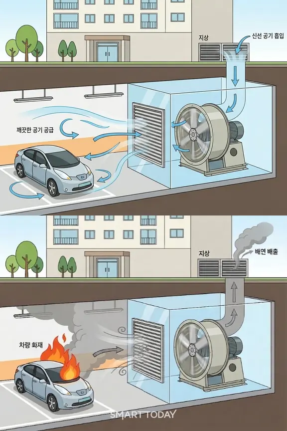리버서블 내열팬 작동 예시 (사진=삼성물산)