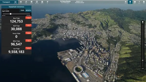 ◇빌드미디어의 뉴질랜드 웰링턴 시 디지털 트윈(사진:dezeen)
