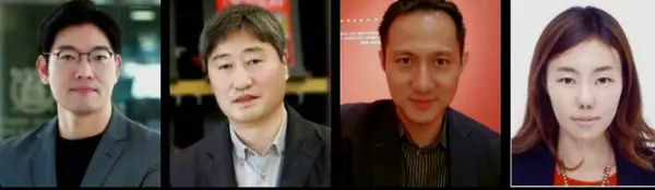 ◇왼쪽부터 강기석 서울대 재료공학부 교수, 임동민 삼성전자 종합기술원 마스터, 김주식 전문연구원, 김세원 전문연구원(사진: 서울대학교 공과대학)