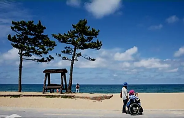 ◇강릉시가 국내 첫 무장애 관광도시로 선정됐다.(사진: 정동진/한국관광공사)