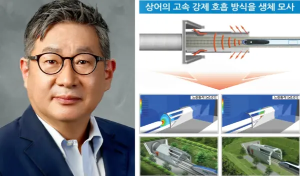 ◇김동현박사와 터널 소닉붐 저감후드 (사진·자료: 과기정통부).