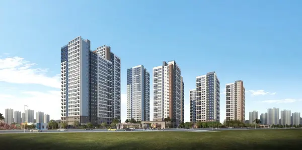 공공지원 민간임대 아파트로 공급되는 검단신도시 우미린 리버포레 투시도.(사진제공. 우미건설)