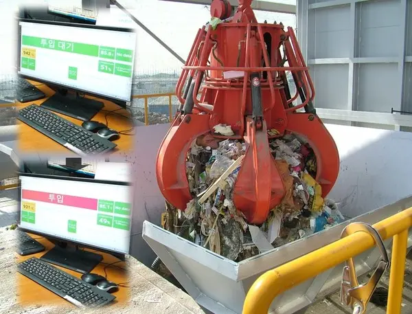 AI소각로가 폐기물 투입의 최적화 시점을 안내한다. (이미지 제공. SK에코플랜트)