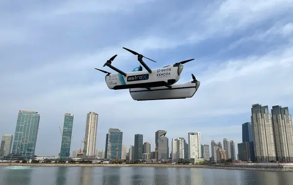 아스트로엑스가 자체개발한 국내 최대규격 비행체 (사진제공. 아스트로엑스)