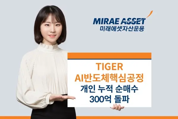‘TIGER AI반도체핵심공정 ETF’ 개인 순매수 300억 돌파