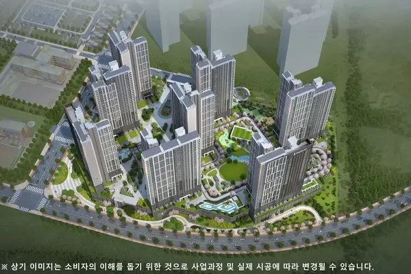 더샵 탕정인피니티시티 투시도 (사진. 포스코이앤씨)