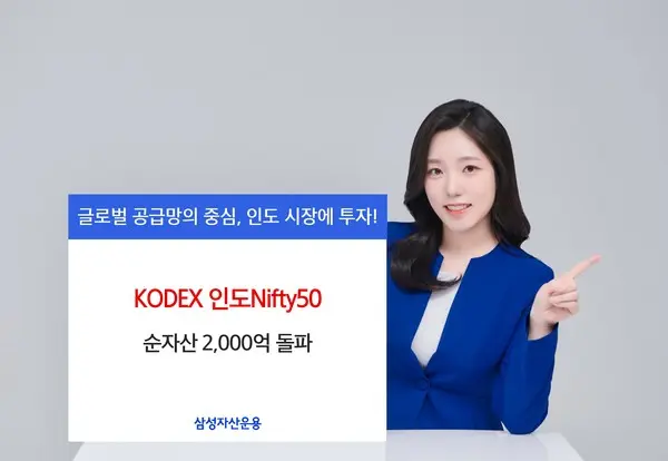 삼성자산운용, KODEX 인도Nifty50 순자산 2000억 돌파