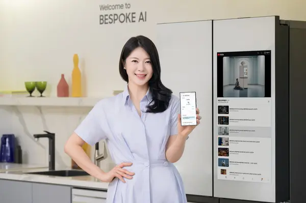 삼성전자 모델이 삼성전자 수원 디지털시티에서 스마트싱스 