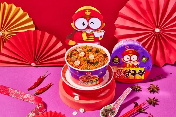 농심 마라샹구리 큰사발면 연출 이미지
