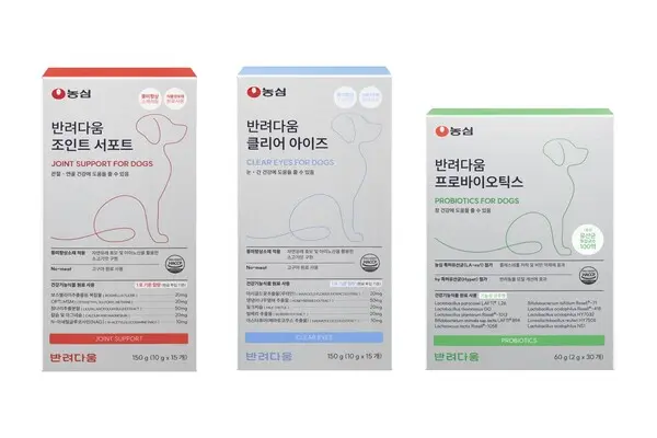 농심 반려다움 반려견 영양제 3종 이미지