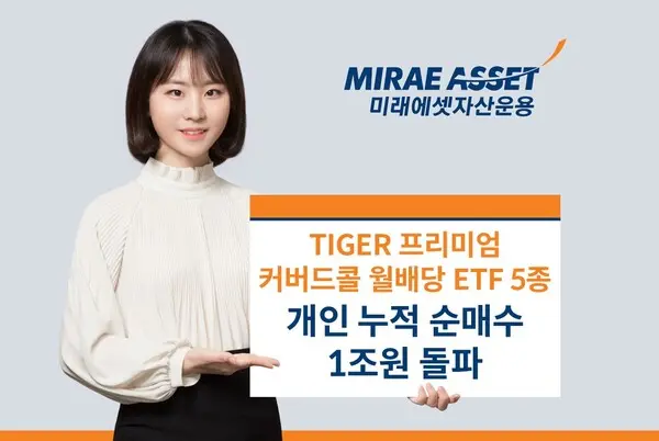 TIGER 커버드콜 ETF 개인순매수 1조원 돌파