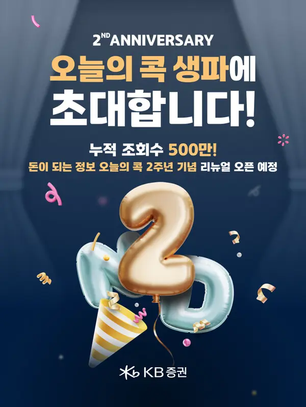 KB證, ‘오늘의 콕’ 2주년, 콘텐츠 누적 조회수 500만 돌파