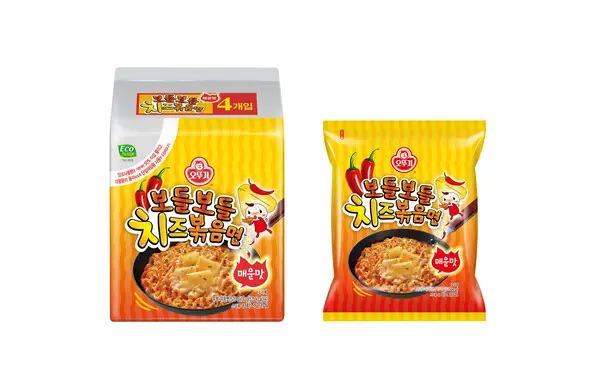 오뚜기 보들보들 치즈볶음면 매운맛 시뮬컷