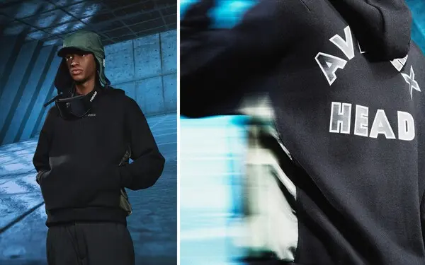 헤드가 밀리터리 브랜드 아비렉스와 협업해 밀리터리 스포츠 스트리트 패션을 선보인다.(사진 제공= 코오롱 FnC)