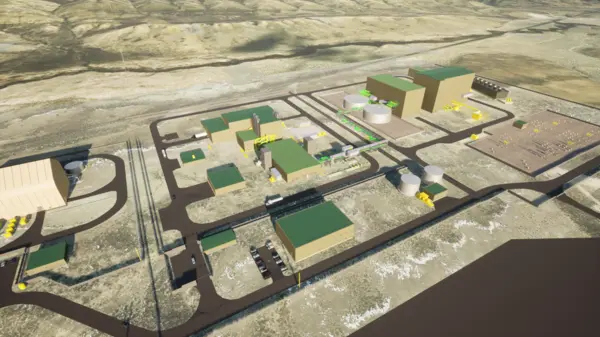 테라파워가 미국 와이오밍주 캐머러시에 345메가와트(MW) 규모로 설치할 4세대 소듐냉각고속로(Sodium Fast Reactor, 이하 SFR) ‘나트륨(Natrium)’의 조감도