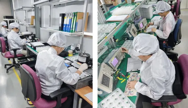  * 이지템이 초음파 기기 수요 확대 흐름에 맞춰 ‘초음파 홈 뷰티 디바이스’ 생산 공정을 새롭게 구축했다. 사진은 초음파 부품과 출력을 전수 검사하는 모습.사진=이지템 제공.