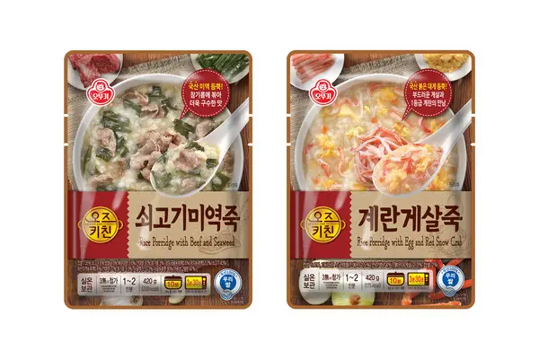 오뚜기 파우치죽 2종 시뮬컷