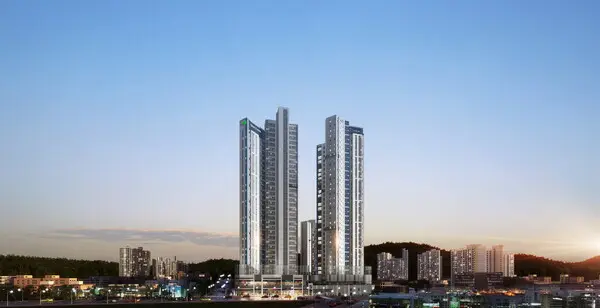 울산 호수공원 에일린의 뜰 1·2단지 통합 투시도 (사진제공=아이에스동서)