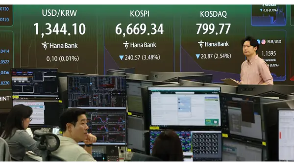 AI 개발 속도 조절론에 증시 와르르...삼전닉스 하락주도