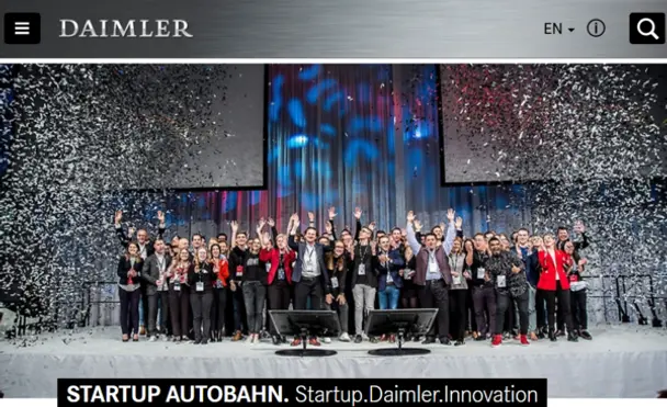 ◇다임러벤츠 스타트업 아우토반 홈페이지., (클릭하면 스타트업 아우토반에 관한 영상을 볼 수 있음)