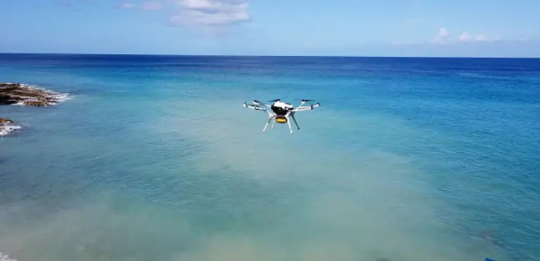 사진=DMI는 버진아일랜드에서 응급의료물 배송 시연을 성공적으로 완수했다