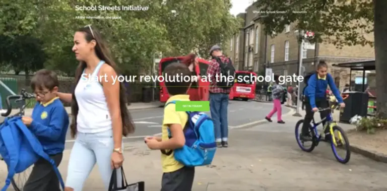 사진: 영국 스쿨스트리트 홈페이지(http://schoolstreets.org.uk)