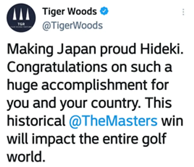 사진= 타이거 우즈 트위터