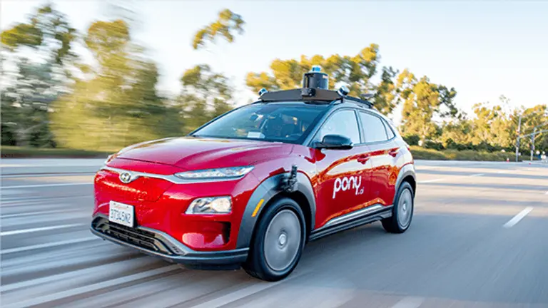 포니 자율주행 테스트 카. 홈페이지 캡처