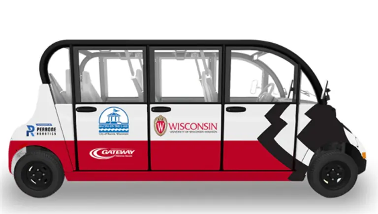 러신 시에서 운행될 자율주행 셔틀. 사진=페론 로보틱스