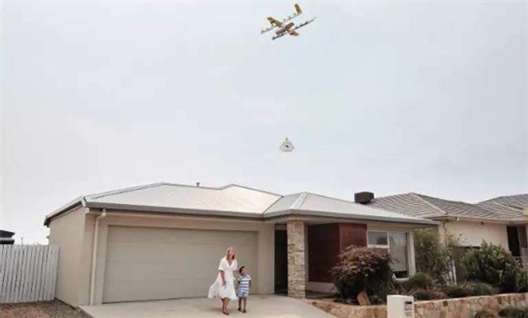 이항의 자율주행 드론이 타르투 공항을 이륙하고 있다. 사진=이항 유튜브채널 캡처