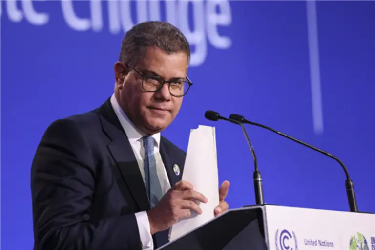 알록 샤르마 COP26 대표가 폐막 연설을 하고 있다. 사진=COP26 공식 홈페이지