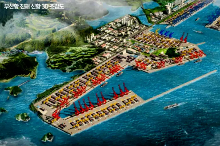 ◇부산항 진해 신항 3D 조김도(자료: 해수부)
