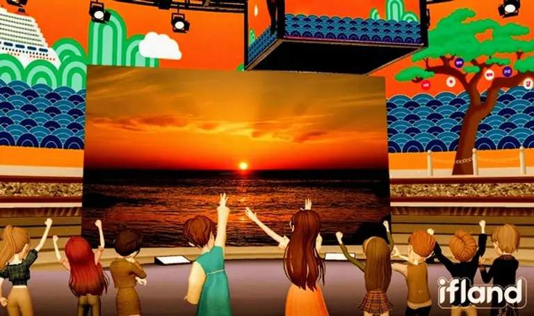 ◇SKT가 이프랜드에 꾸민 ‘정동진 해돋이 공원’에서 