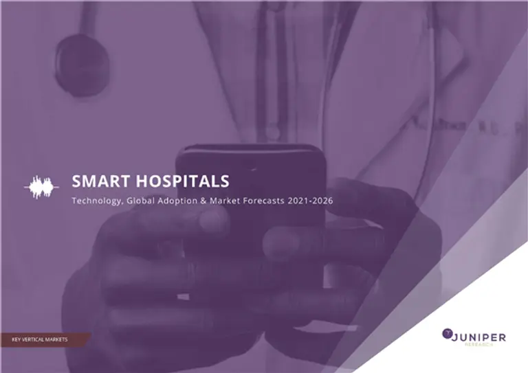 주니퍼 리서치가 발표한 스마트 병원에서의 IoMT 기기 도입 전망 보고서. 사진=주니퍼 리서치