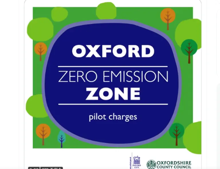 영국 옥스포드 시의회, 제로배출 지역 선포. 사진=옥스포드 시의회 트위터