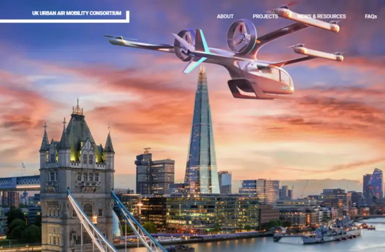 영국의 UAM 컨소시엄이 도심항공 통합 운영을 위한 개념을 완성했다. 사진=영국에어모빌리티 홈페이지