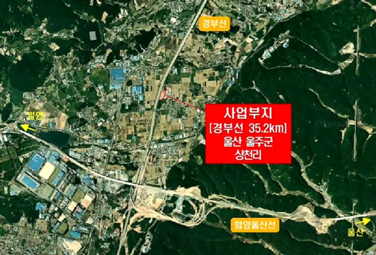 제1호 고속도록 인근 연료저지 발전시설 구축 위치.(자료: 한국도로공사)