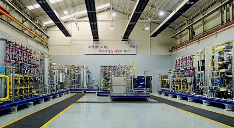 ◇현대로템 수소추출기 공장 ‘H2설비조립센터’ 내부(사진: 현대로템)